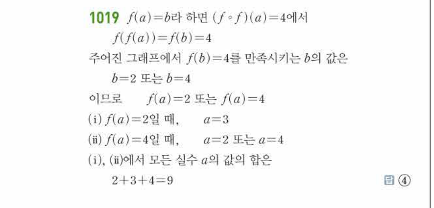 쎈공통수학2 1019번 해설