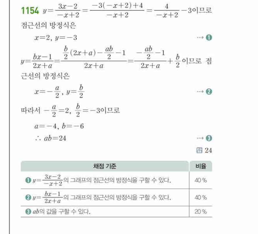 쎈공통수학2 1154번 해설