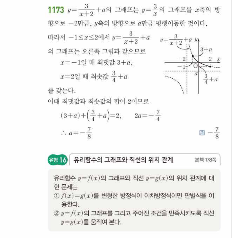 쎈공통수학2 1173번 해설
