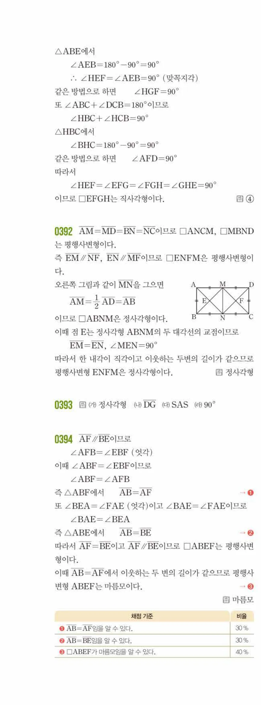 쎈수학 중2-2 04 여러 가지 사각형 답지 해설 (11)
