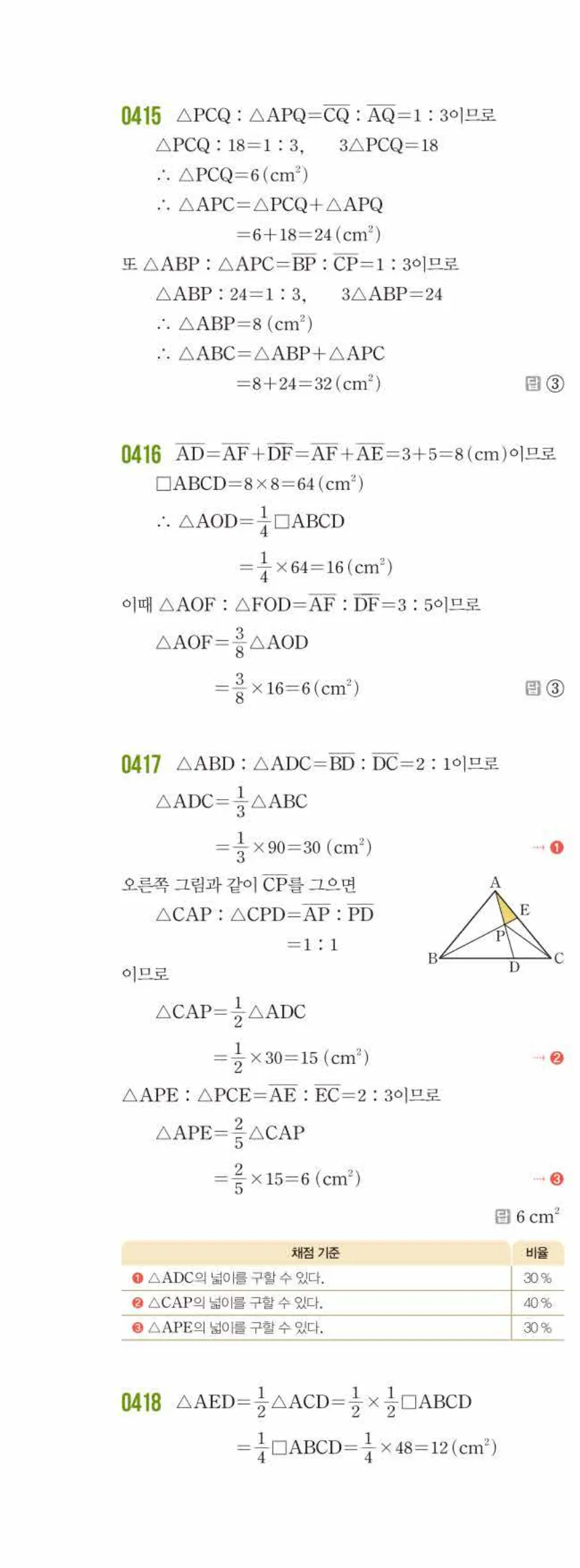 쎈수학 중2-2 04 여러 가지 사각형 답지 해설 (15)