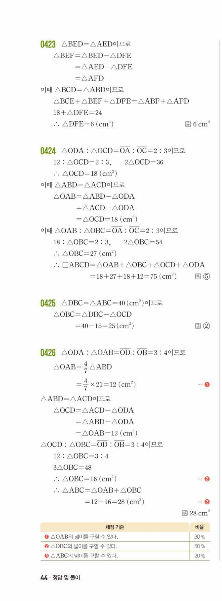 쎈수학 중2-2 04 여러 가지 사각형 답지 해설 (17)