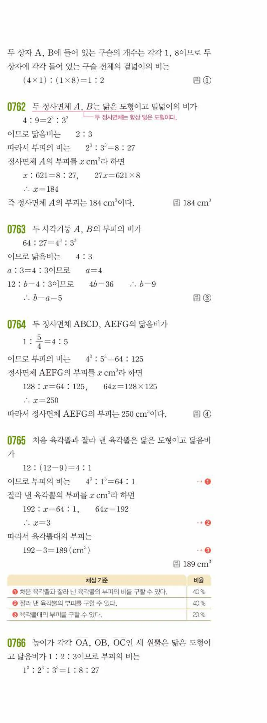 쎈수학 중2-2 08 닮음의 활용 답지 해설 (6)