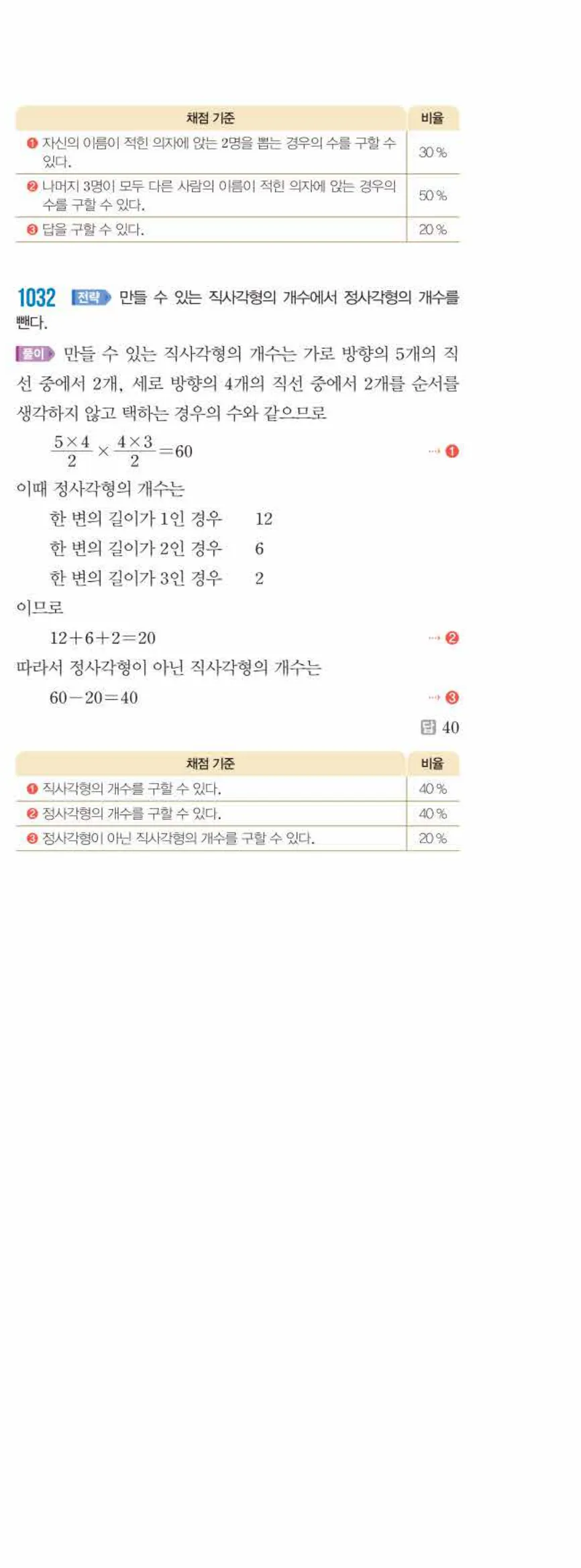 쎈수학 중2-2 10 경우의 수 답지 해설 (26)