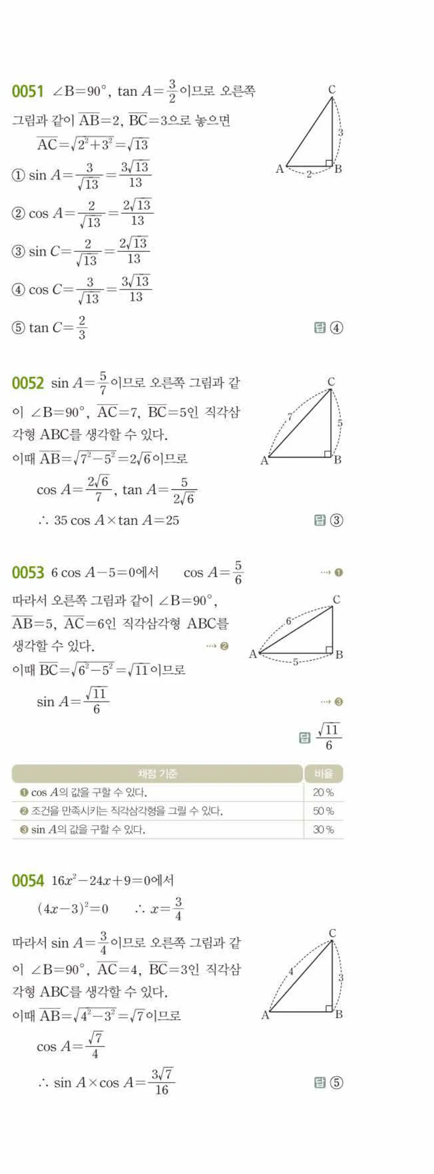 15개정 쎈수학 중3-2 01 삼각비 답지 해설 (6)