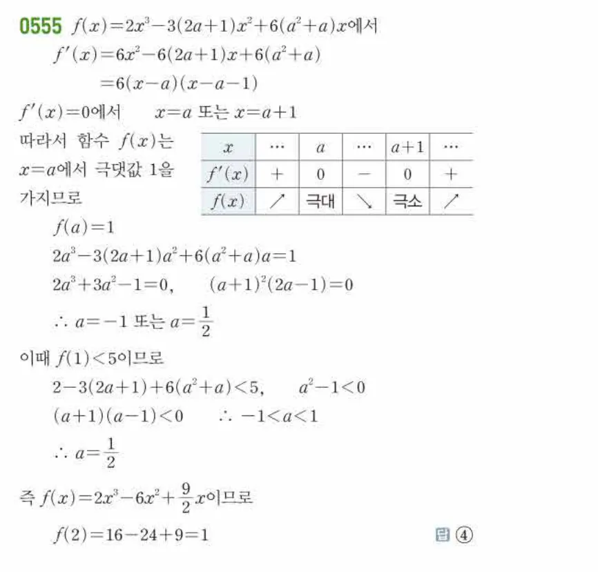 쎈미적분1-0555 해설이미지