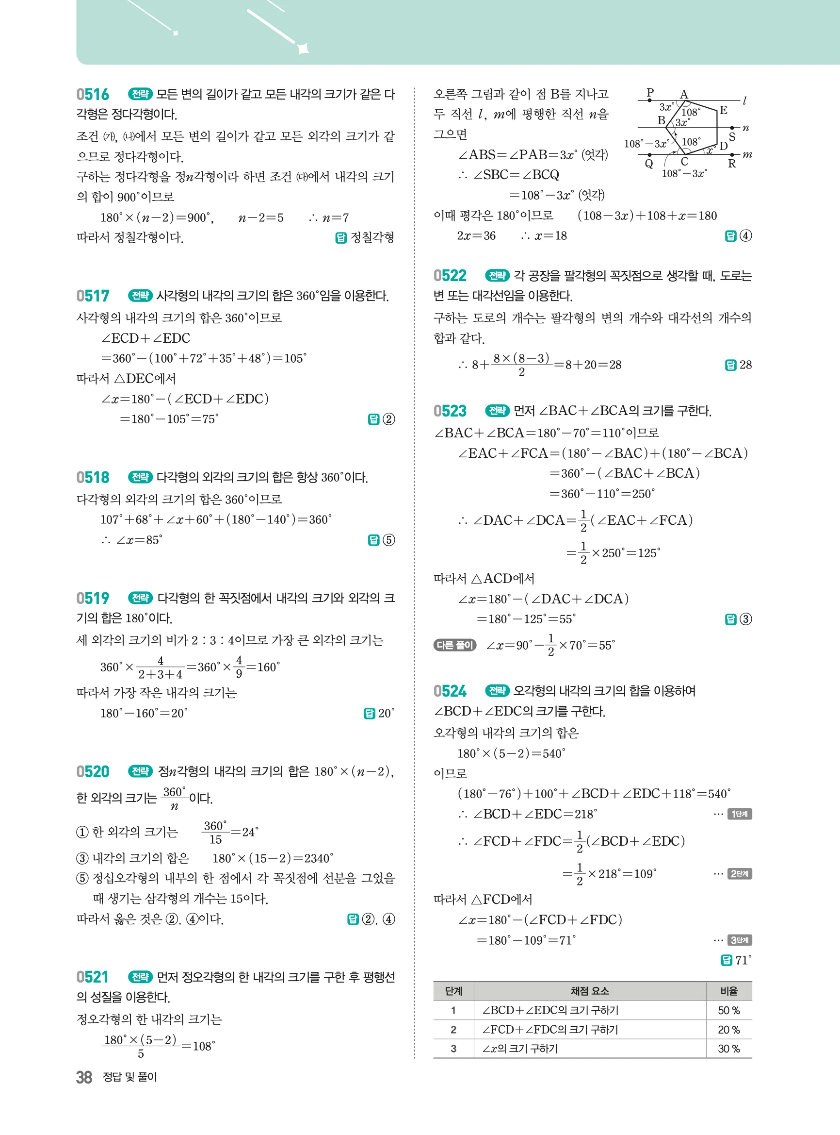 2026최신판 22개정 알피엠 중등 1-2 04 다각형 해설 11