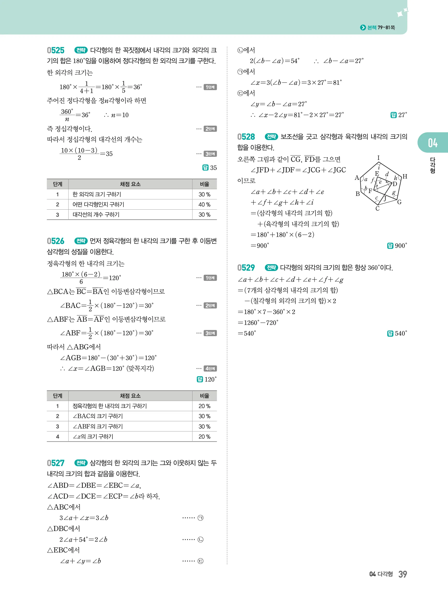 2026최신판 22개정 알피엠 중등 1-2 04 다각형 해설 12