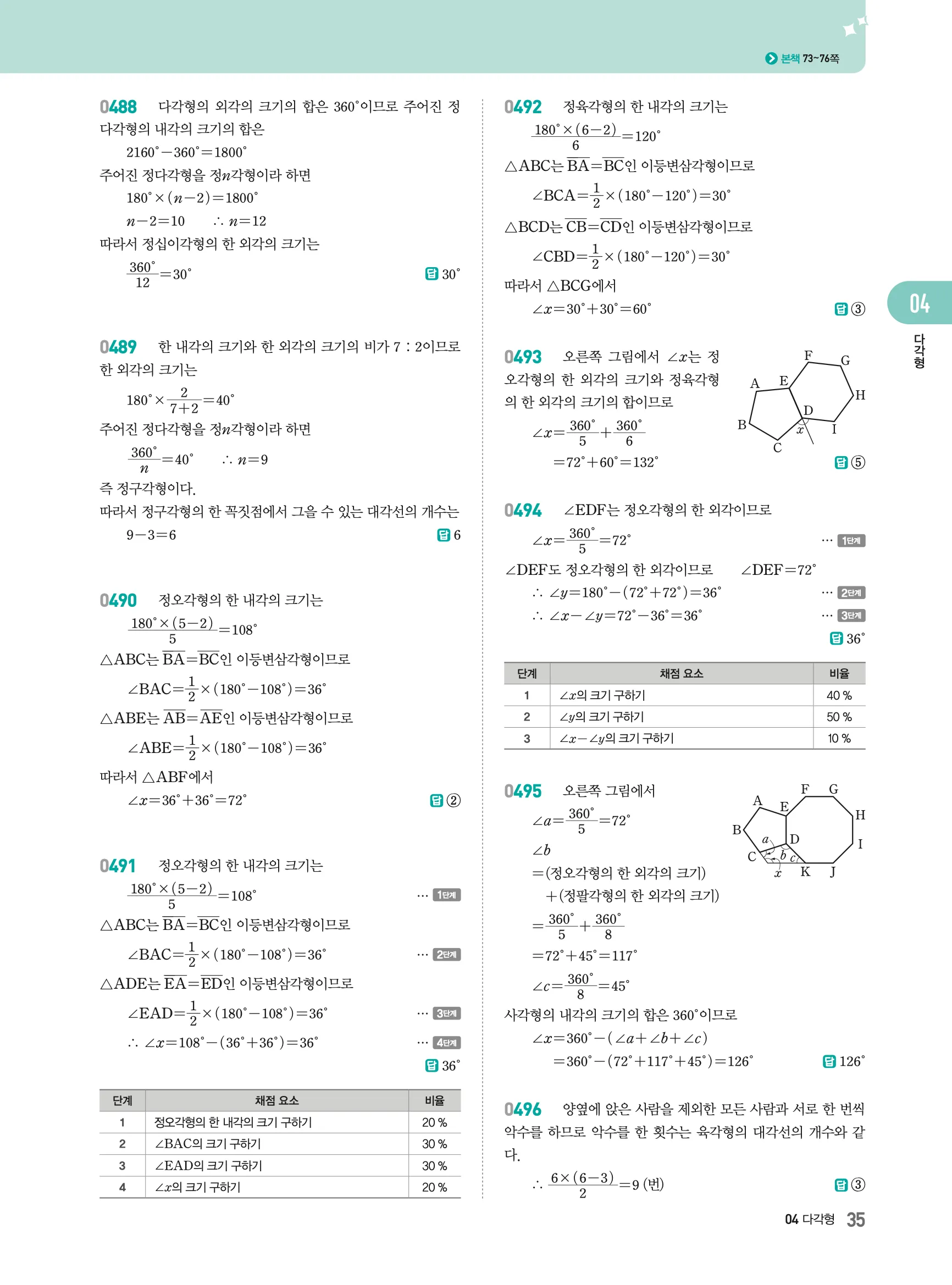 2026최신판 22개정 알피엠 중등 1-2 04 다각형 해설 8