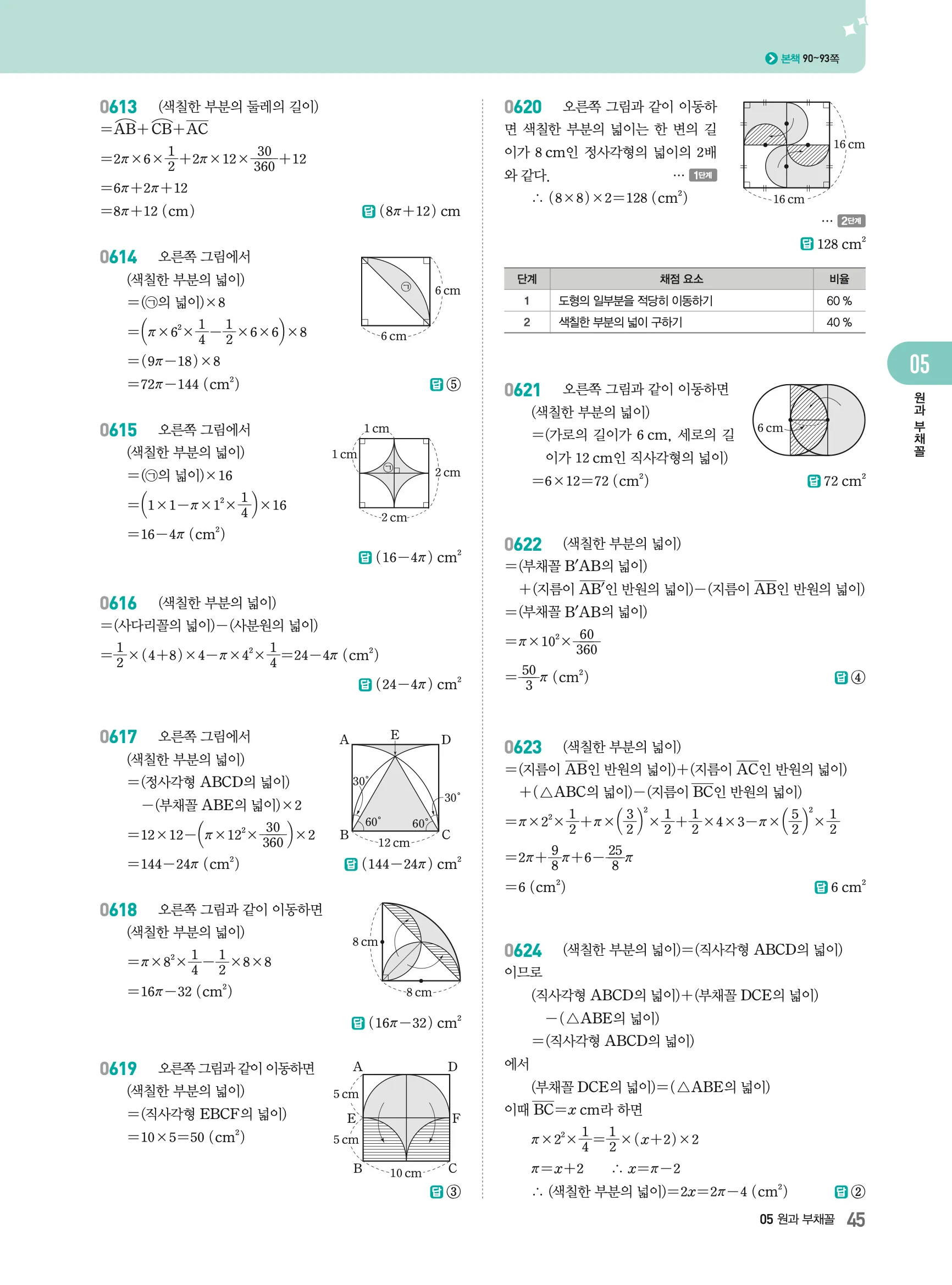2026최신판 22개정 알피엠 중등 1-2 05 원과 부채꼴 해설 6