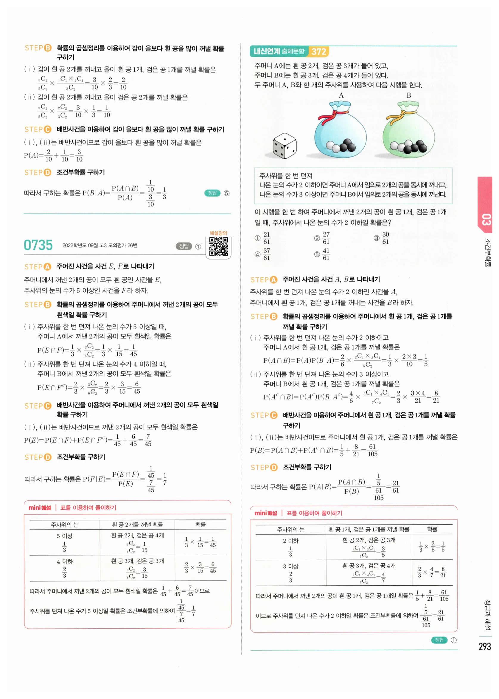 2026 마플시너지 확률과통계 03 조건부확률 답지 43쪽