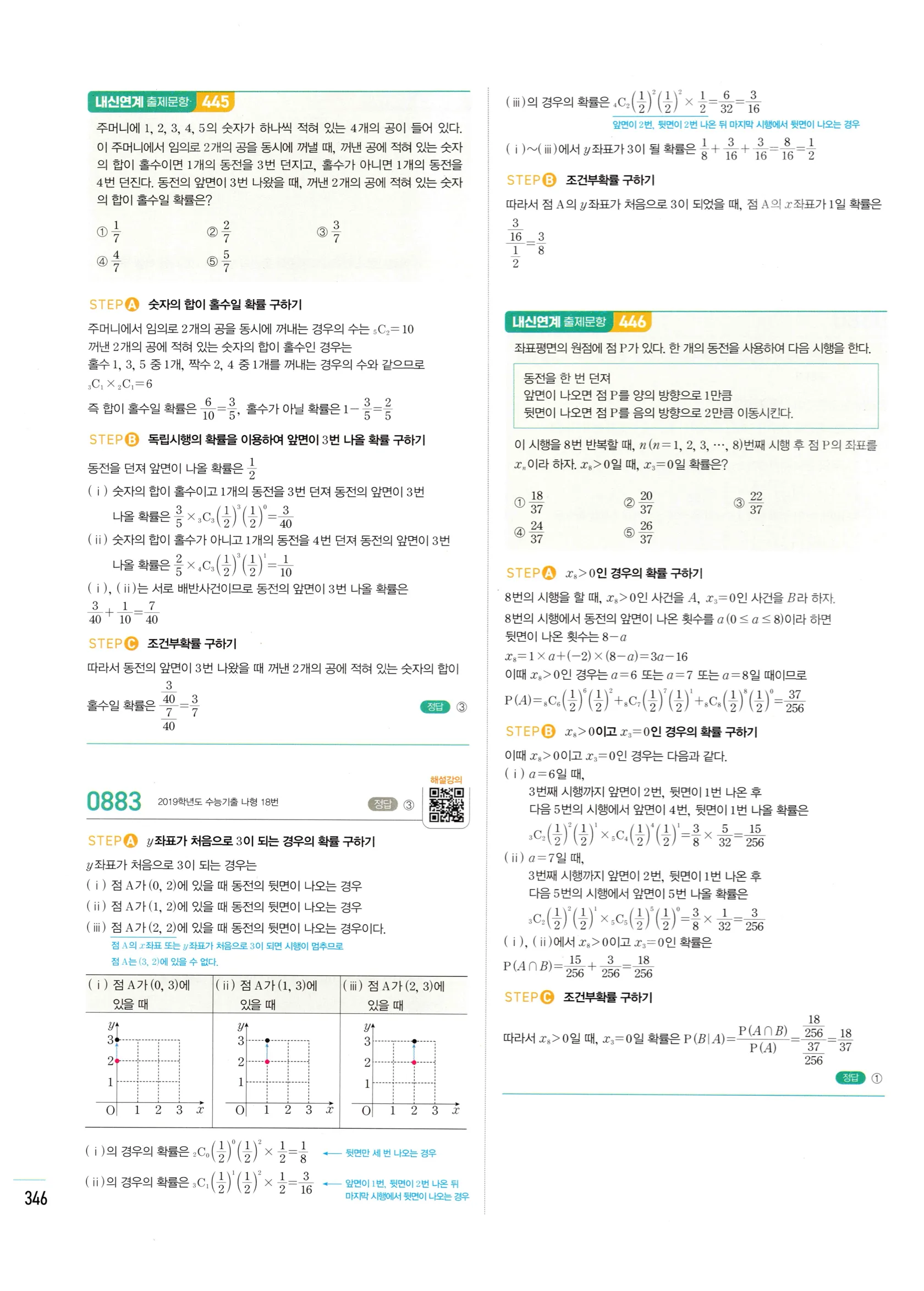 2026 마플시너지 확률과통계 04 사건의 독립과 종속 답지 51쪽