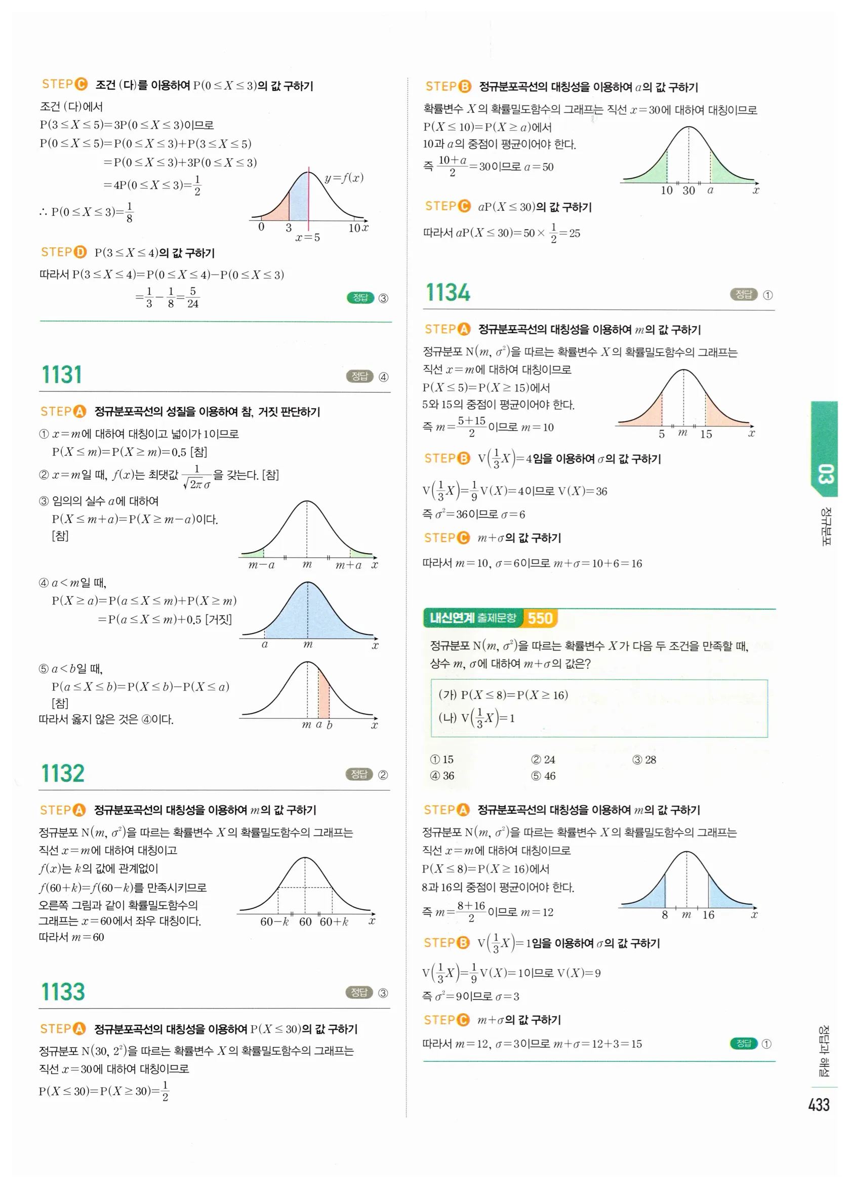 2026 마플시너지 확률과통계 03 정규분포 답지 8쪽