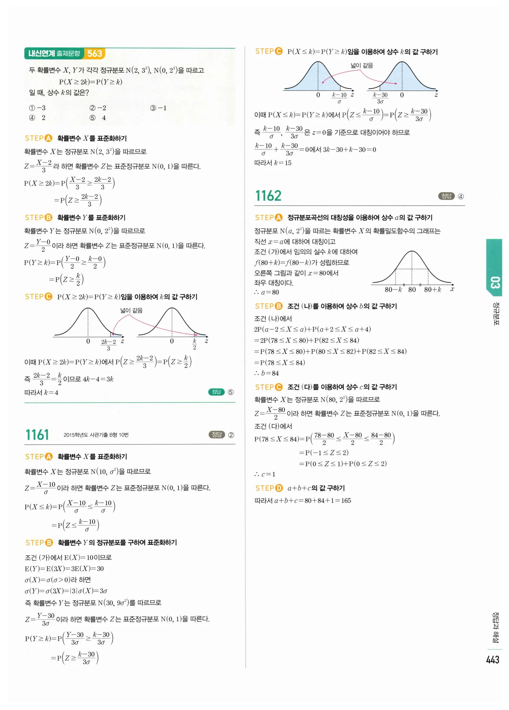 2026 마플시너지 확률과통계 03 정규분포 답지 18쪽
