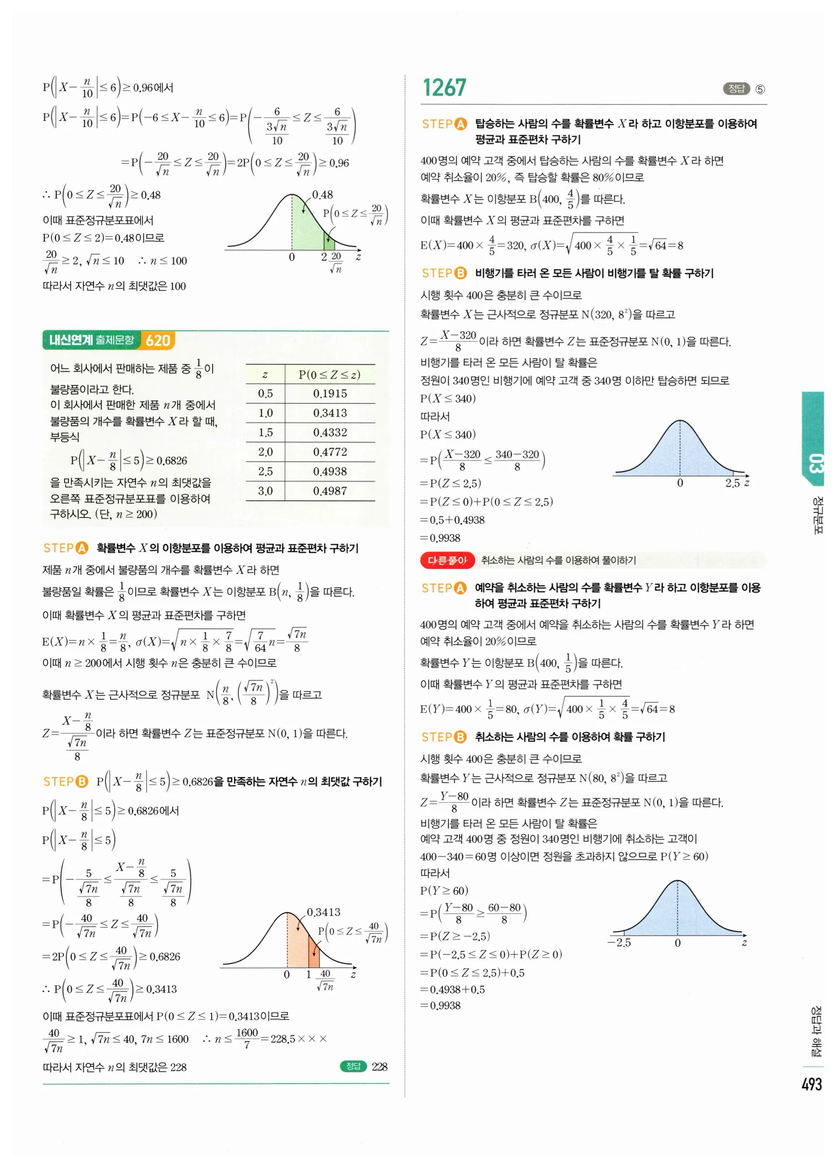 2026 마플시너지 확률과통계 03 정규분포 답지 68쪽