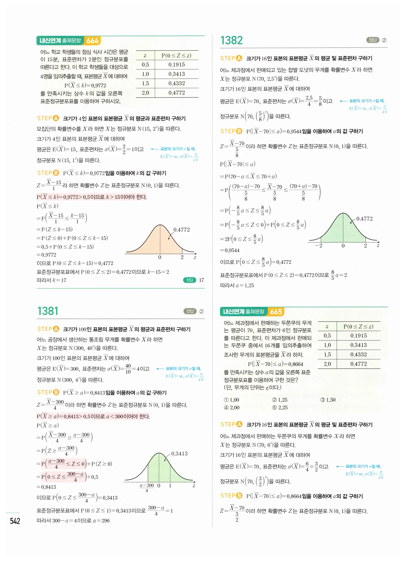 2026 마플시너지 확률과통계 04 모집단과 표본 답지 33쪽