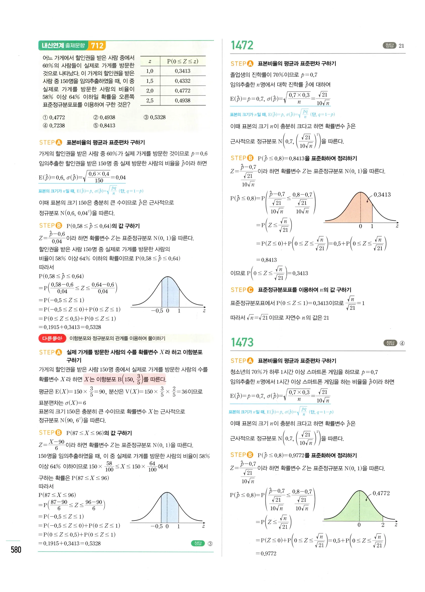 2026 마플시너지 확률과통계 06 모비율의 추정 답지 6쪽