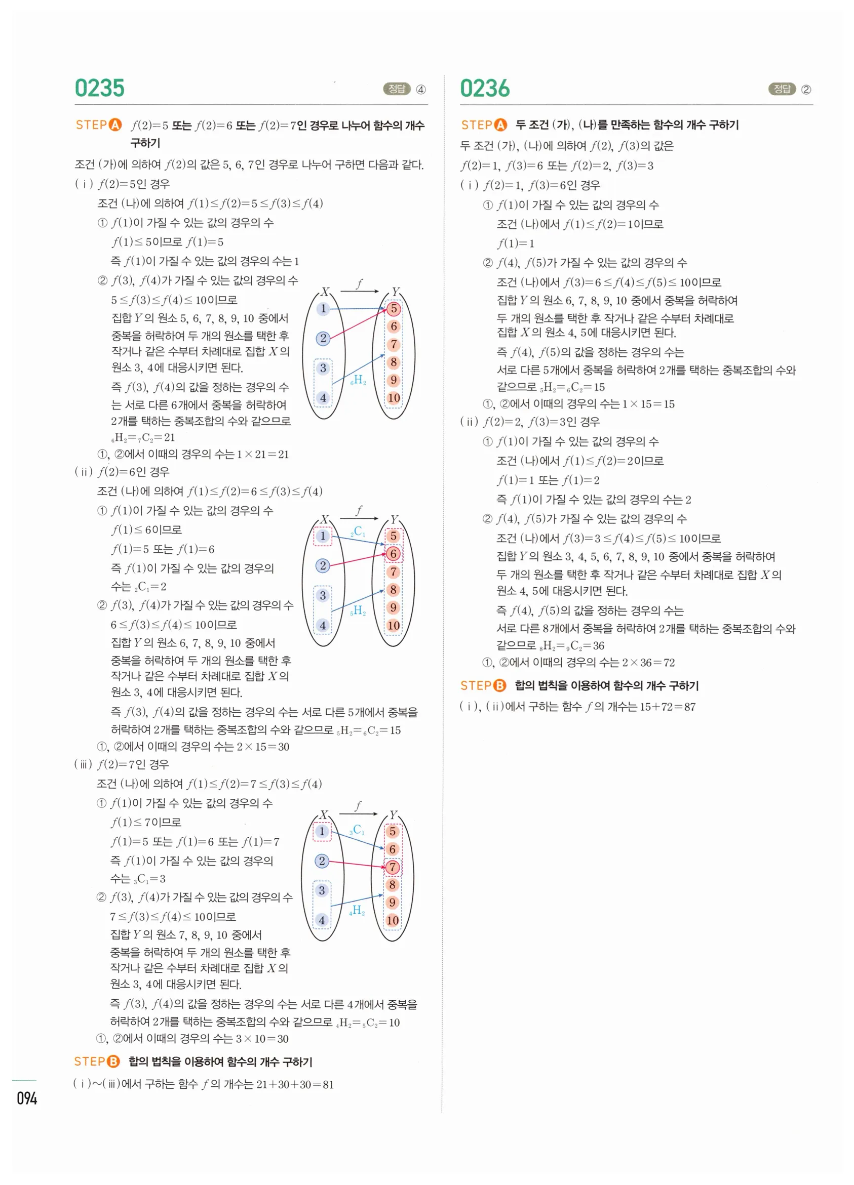 2026 마플시너지 확률과통계 02 중복조합 답지 38쪽