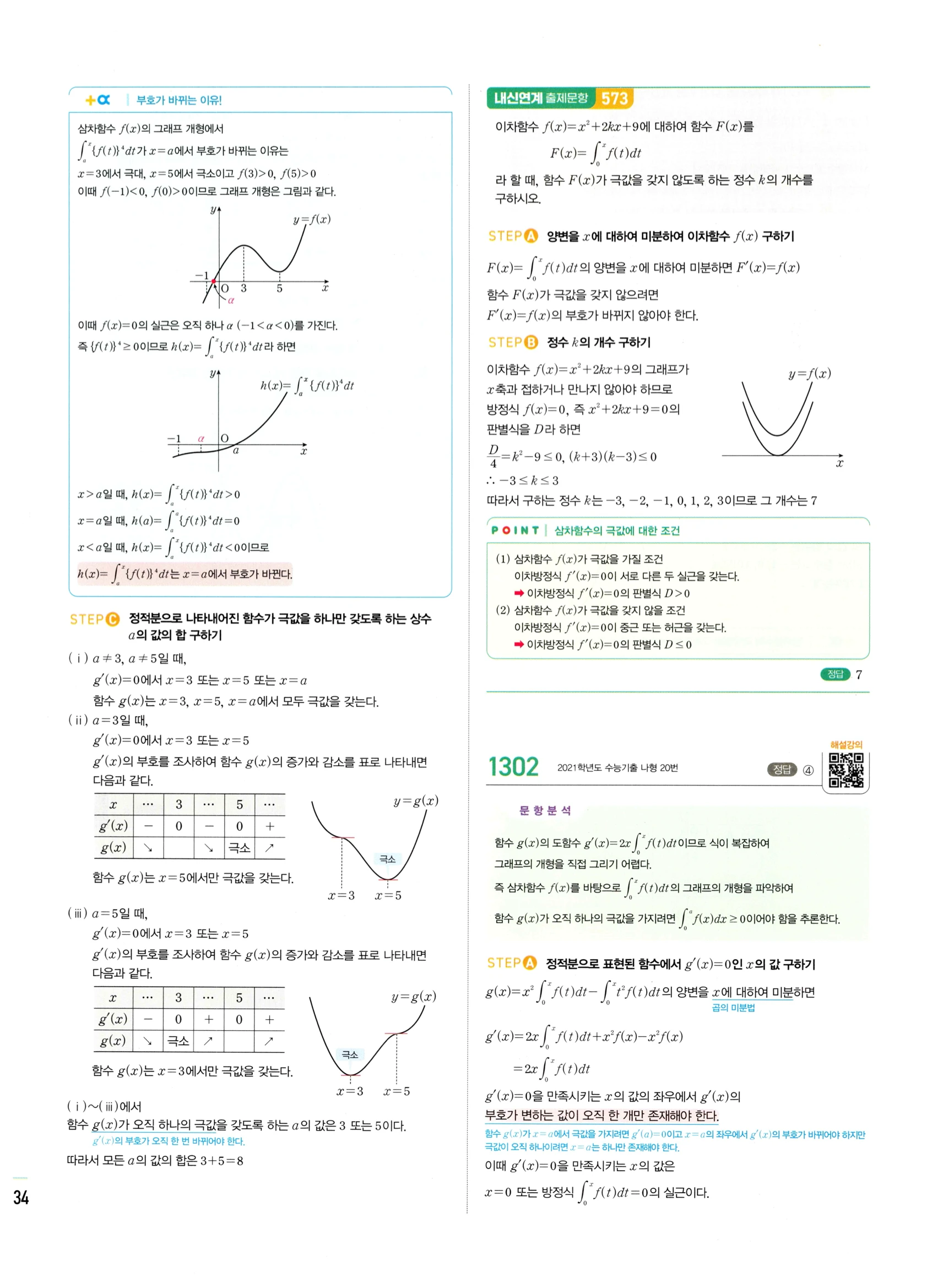 2026 마플시너지 미적분1 Ⅲ-02 정적분 답지 해설 534쪽